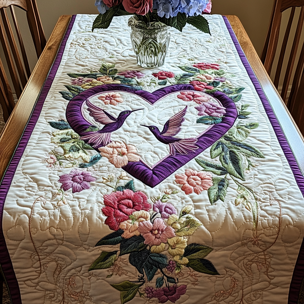 Garden Embrace Quilted Table Runner NCU0VH2628