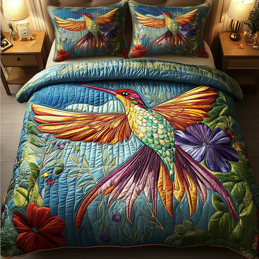 Garden Escape 3-Piece Quilted Bedding Set NCU0VL2143
