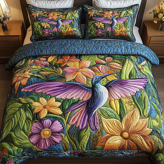 Garden Flight 3-Piece Quilted Bedding Set NCU0VH2010