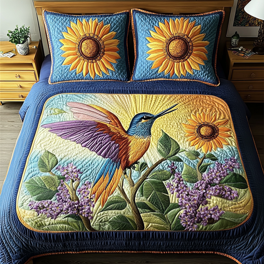 Garden Flight 3-Piece Quilted Bedding Set NCU0VL2152
