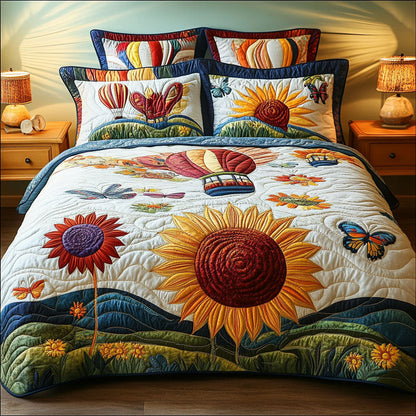Garden Flight Dreams 3-Piece Quilted Bedding Set NCU0PT5179