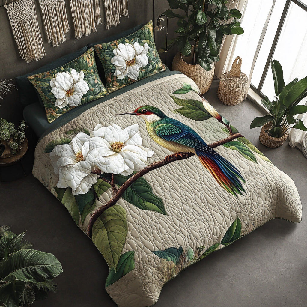 Garden Flit 3-Piece Quilted Bedding Set NCU0DV6999
