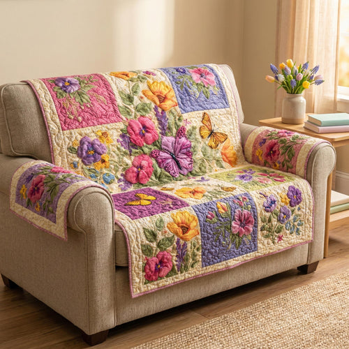 Garden Flutter Quilted Sofa Cover NCU0TD2533