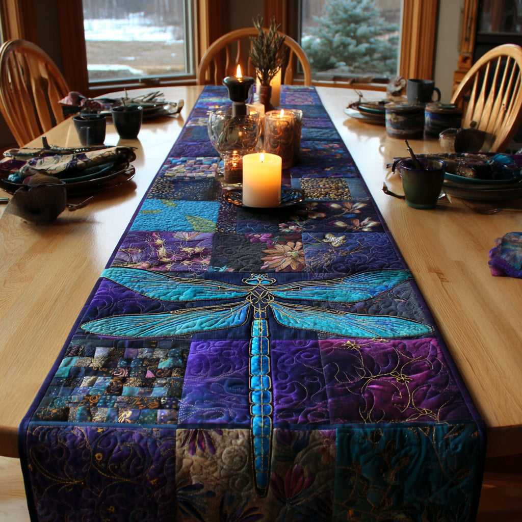 Garden Flutter Quilted Table Runner NCU0DV8721