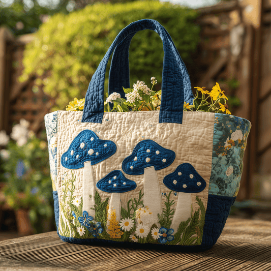Garden Fungi Quilted Tote Bag NCU0TH2890
