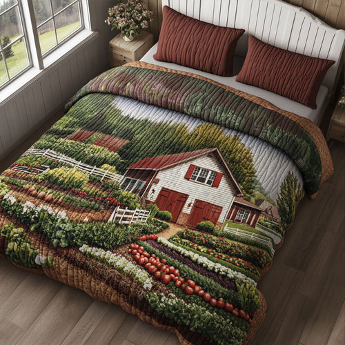 Garden Gateway 3-Piece Quilted Bedding Set NCU0PT5578
