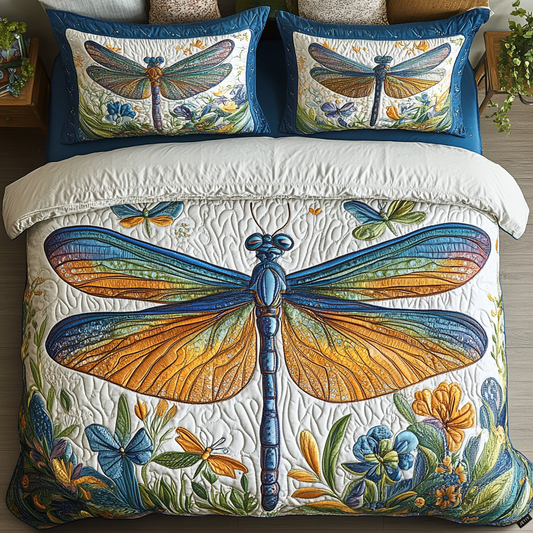 Garden Glider 3-Piece Quilted Bedding Set NCU0DK2350