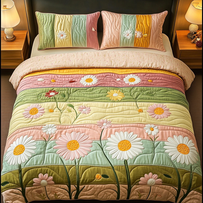 Garden Glow 3-Piece Quilted Bedding Set NCU0DK5638