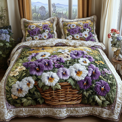 Garden Glow 3-Piece Quilted Bedding Set NCU0DK6691