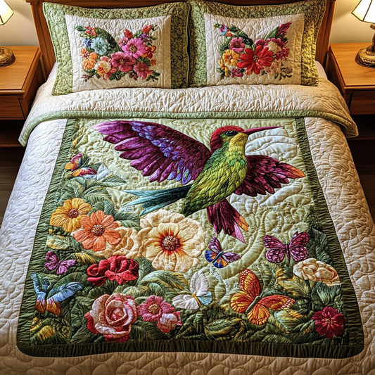 Garden Glow 3-Piece Quilted Bedding Set NCU0VH2213