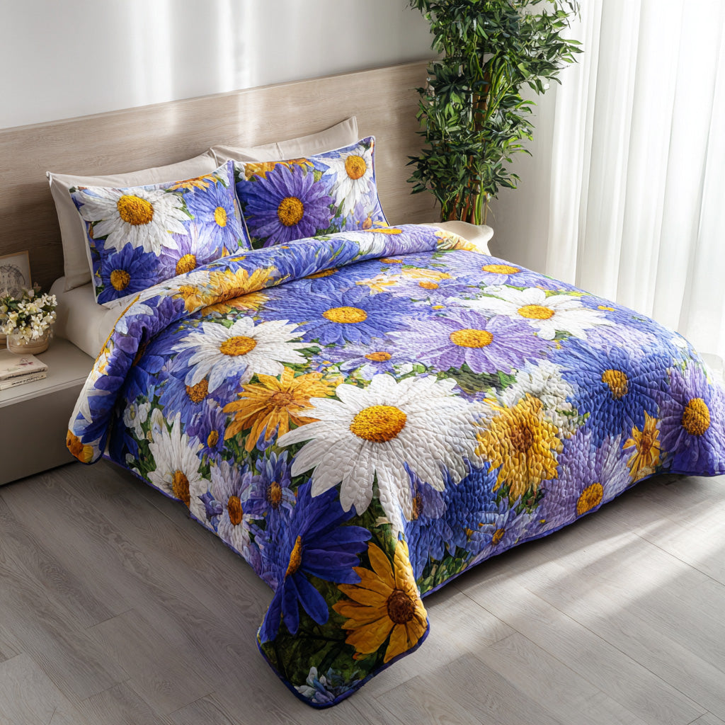 Garden Glow 3-Piece Quilted Bedding Set NCU0VL3090