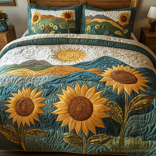 Garden Glow 3-Piece Quilted Bedding Set NCU0DV4523