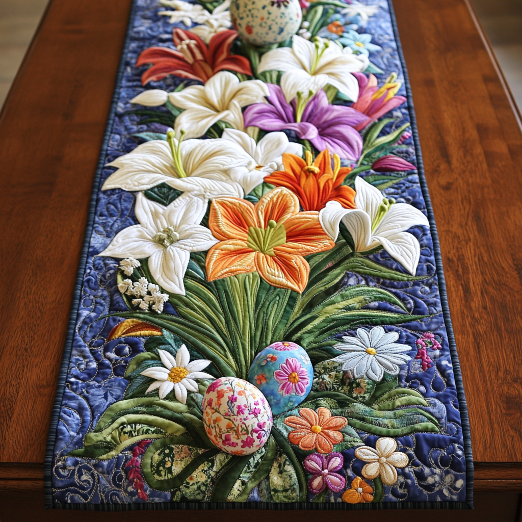 Garden Glow Quilted Table Runner NCU0VL1561