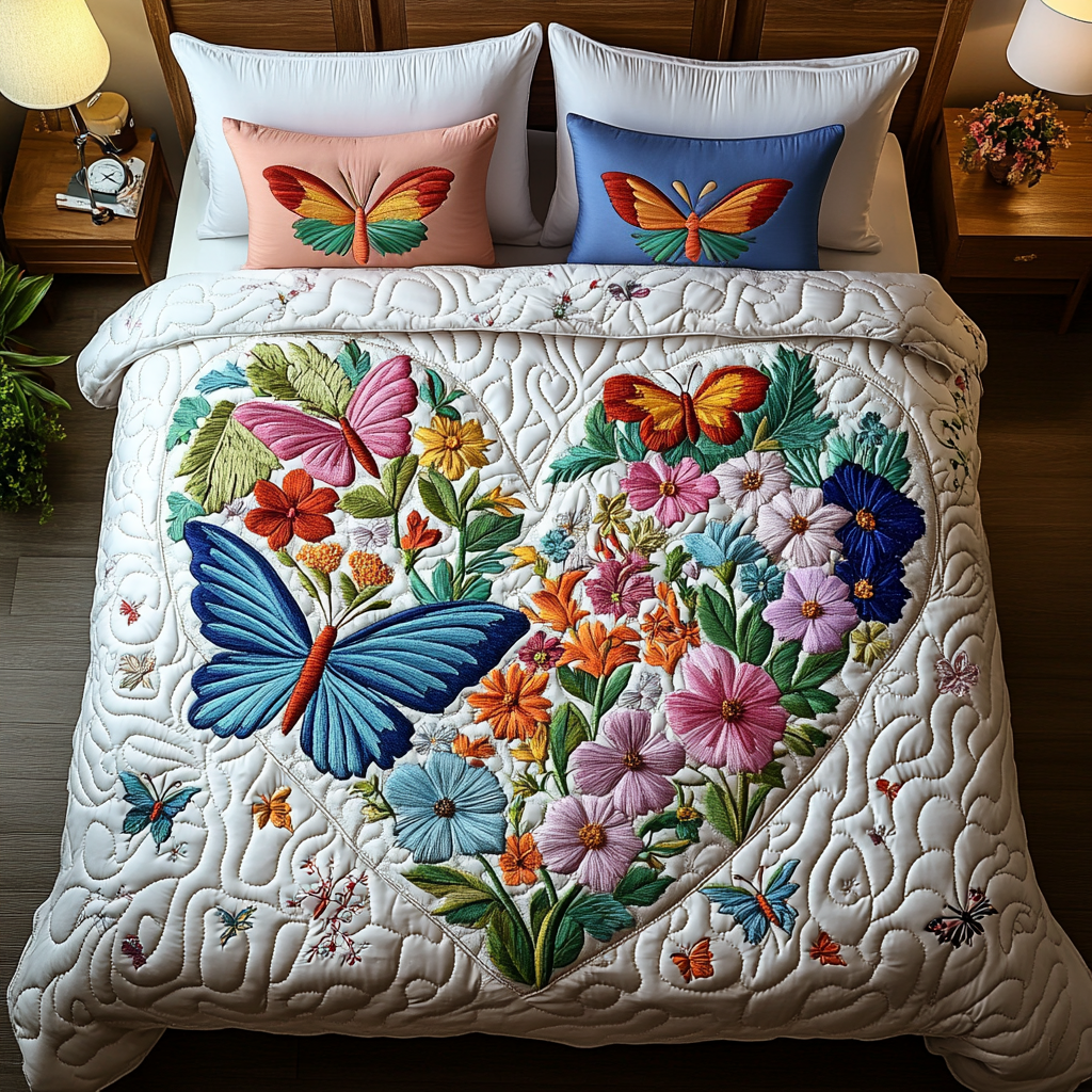 Garden Harmony 3-Piece Quilted Bedding Set NCU0DK3157 – Vantique