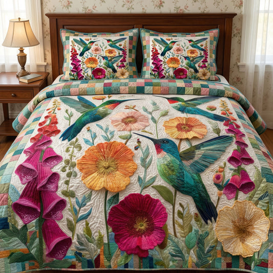 Garden Harmony 3-Piece Quilted Bedding Set NCU0NT12730