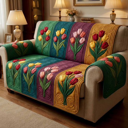 Garden Harmony Quilted Sofa Cover NCU0XD2449