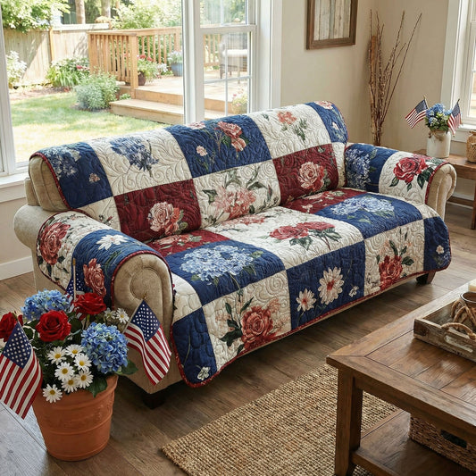 Garden Heirloom Charm Quilted Sofa Cover NCU0PT11430