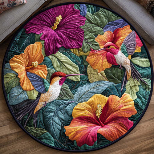 Garden Hummer Song Quilted Round Mat NCU0NT8265