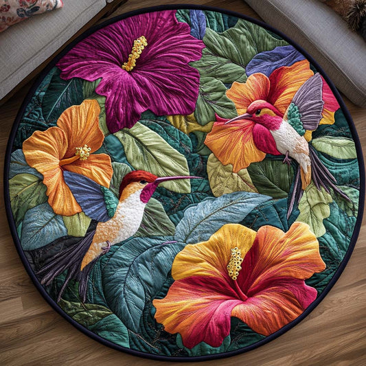 Garden Hummer Song Quilted Round Mat NCU0NT8265