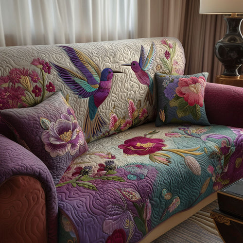 Garden Hummers Quilted Sofa Cover NCU0PT10760