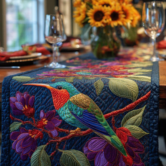 Garden Hummingbird Quilted Table Runner NCU0DV9503