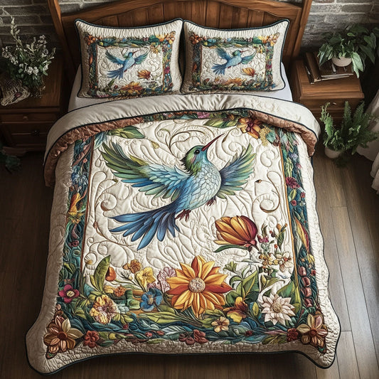 Garden Jewel 3-Piece Quilted Bedding Set NCU0PT3605