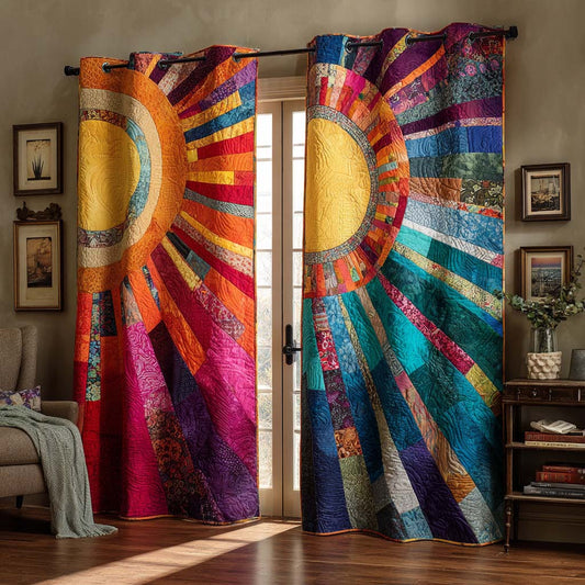 Garden Lightburst Quilted Curtains NCU0XD2050