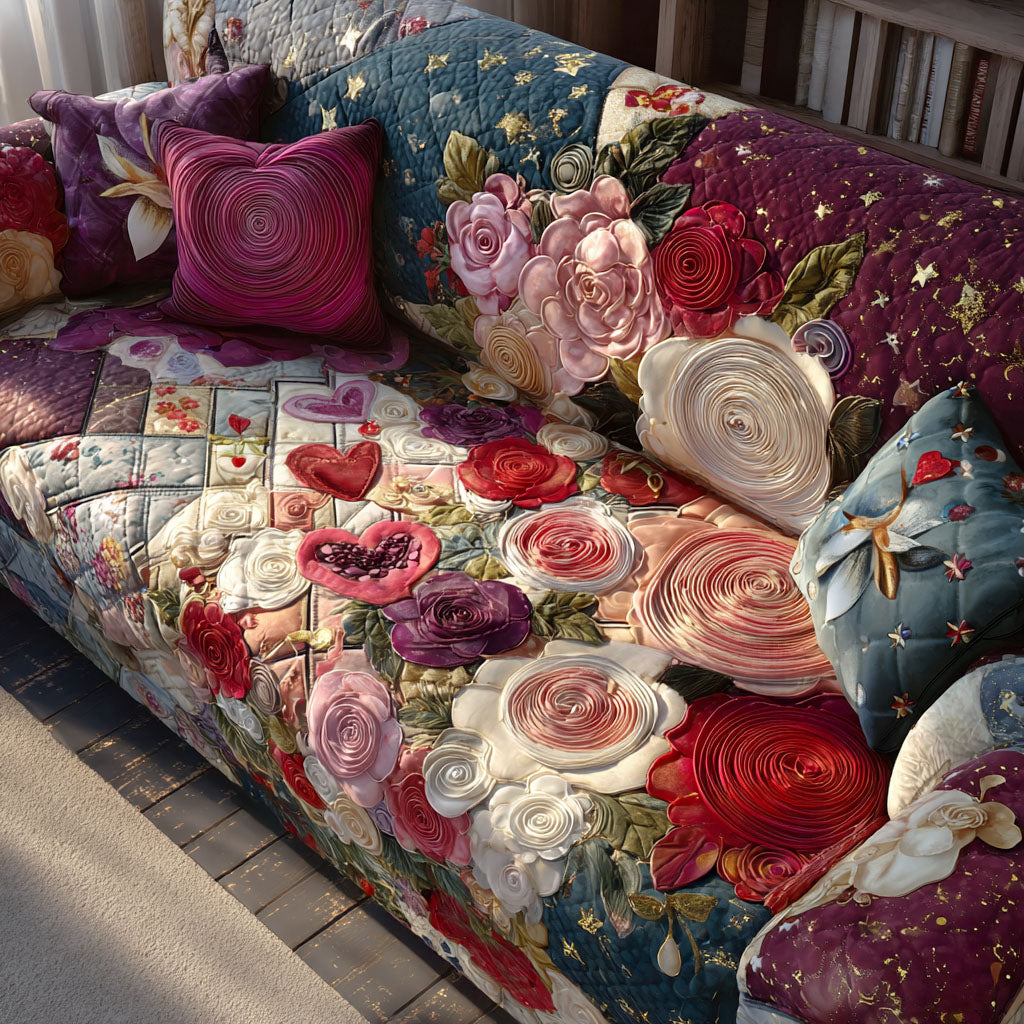 Garden Love Quilted Sofa Cover NCU0PT10825