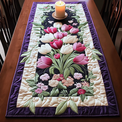 Garden Luxe Quilted Table Runner NCU0VH3346