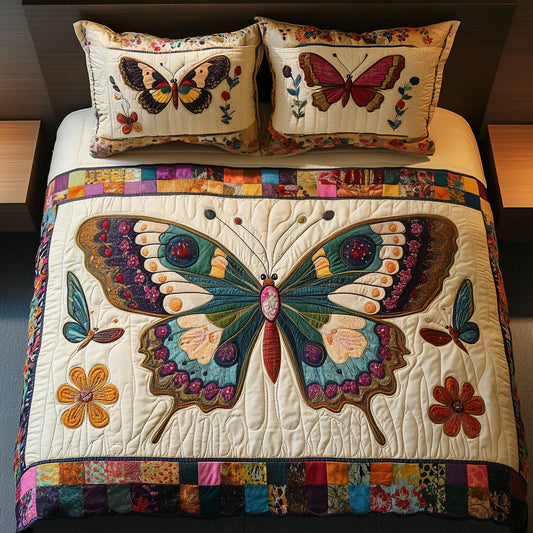 Garden Magic 3-Piece Quilted Bedding Set NCU0NT3272