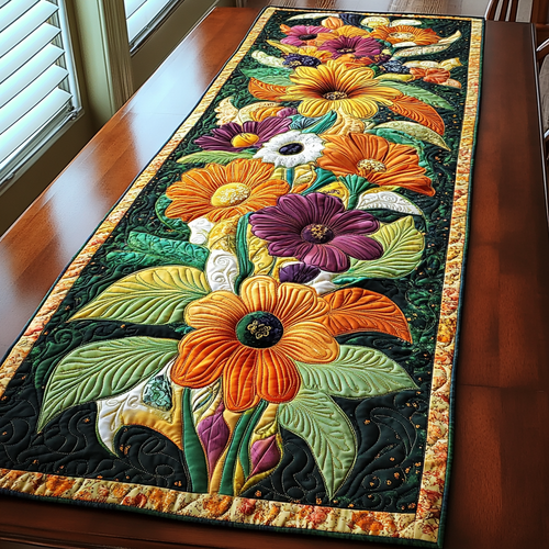 Garden Melody Quilted Table Runner NCU0DK6114