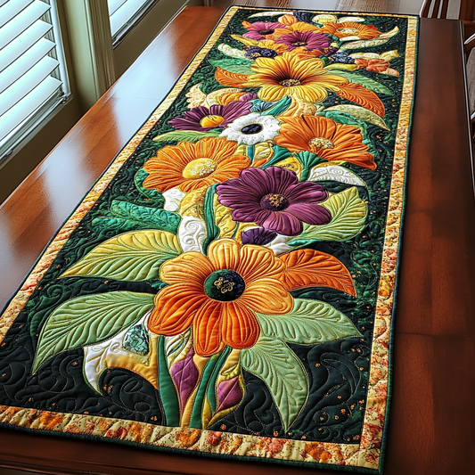 Garden Melody Quilted Table Runner NCU0DK6114