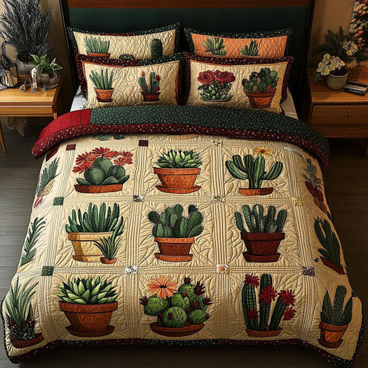 Garden Oasis 3-Piece Quilted Bedding Set NCU0PT5281