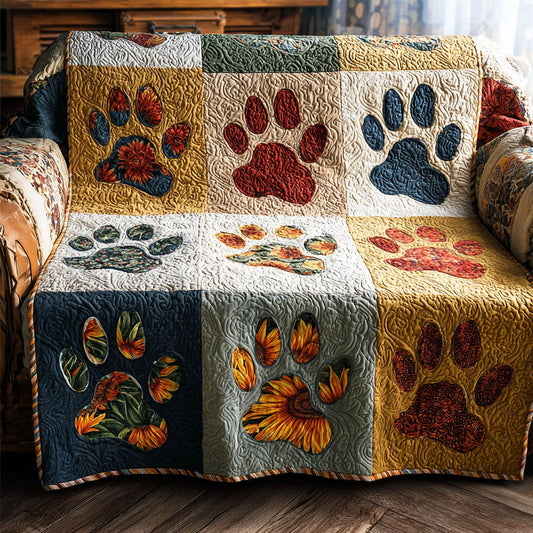 Garden Paw Quilted Sofa Cover NCU0PT10990