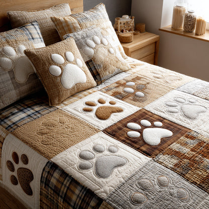Garden Paws 3-Piece Quilted Bedding Set NCU0DV8970