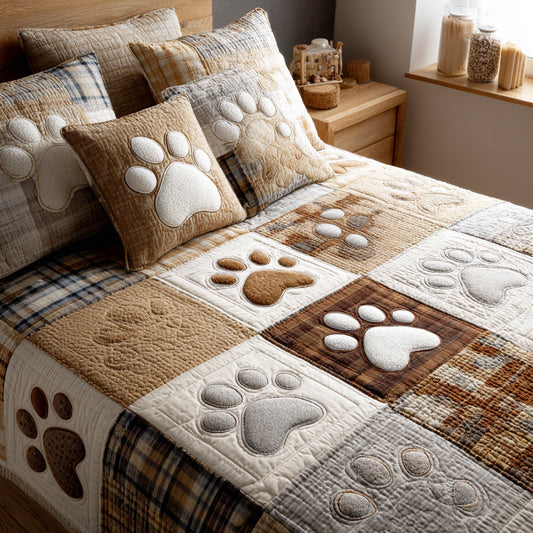 Garden Paws 3-Piece Quilted Bedding Set NCU0DV8970