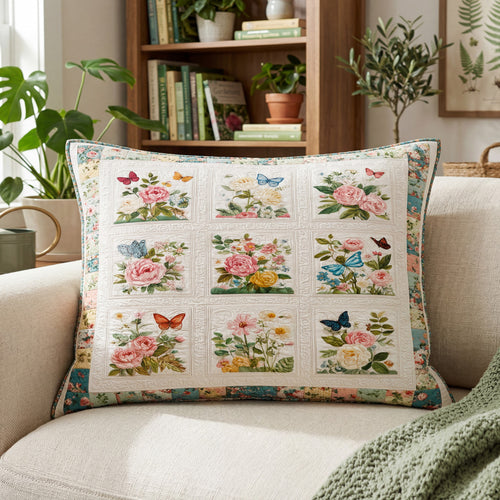 Garden Petal Symphony Quilted Bedding Pillow Case NCU0PT11526