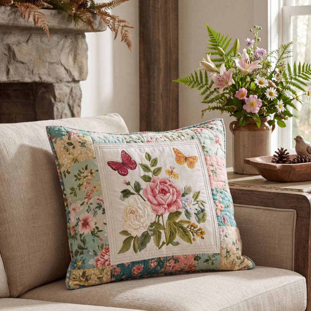 Garden Petal Symphony Quilted Pillow Case NCU0PT11526