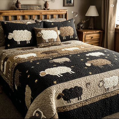 Garden Sheep 3-Piece Quilted Bedding Set NCU0DK11568