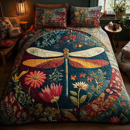 Garden Sprite 3-Piece Quilted Bedding Set NCU0PT7667