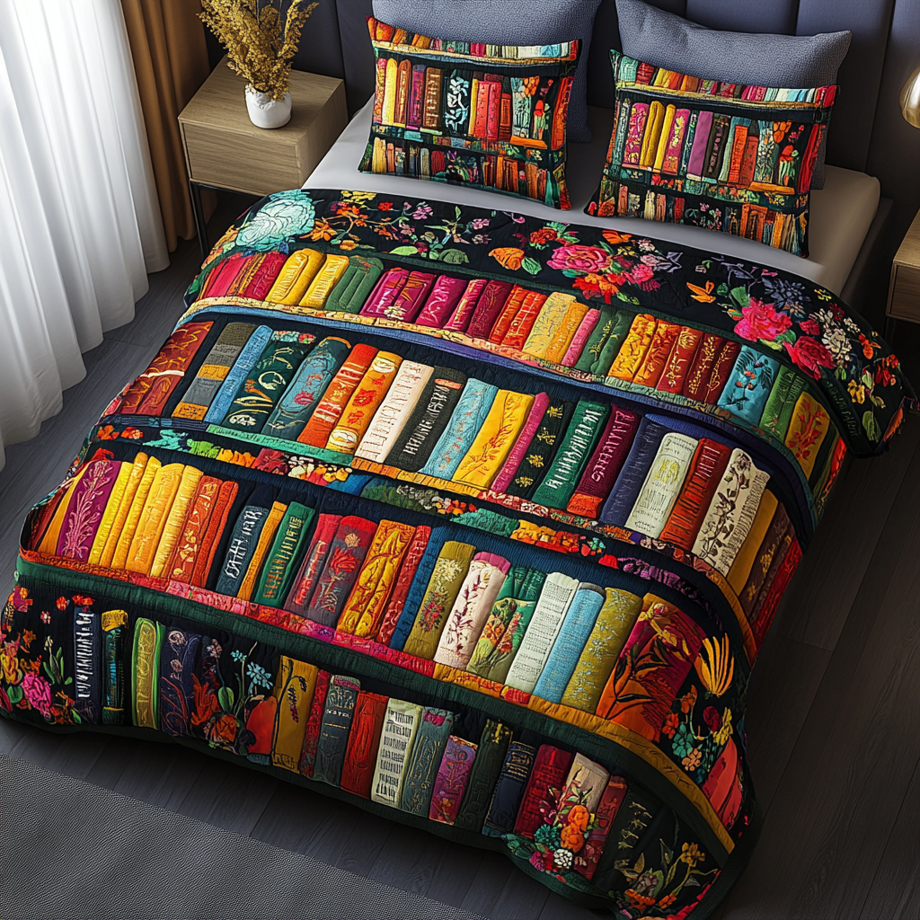 Garden Tales 3-Piece Quilted Bedding Set NCU0DK9304