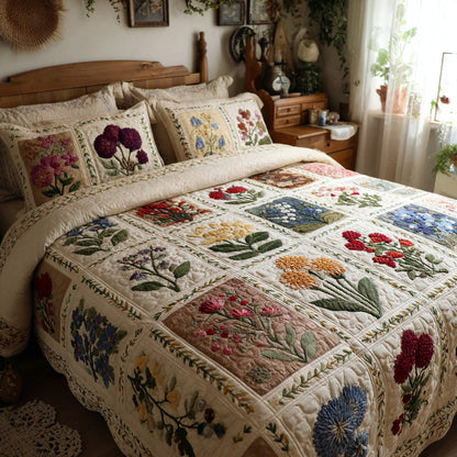 Garden Tapestry 3-Piece Quilted Bedding Set NCU0VL3215