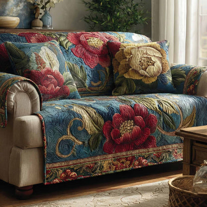 Garden Tapestry Quilted Sofa Cover NCU0XD2434