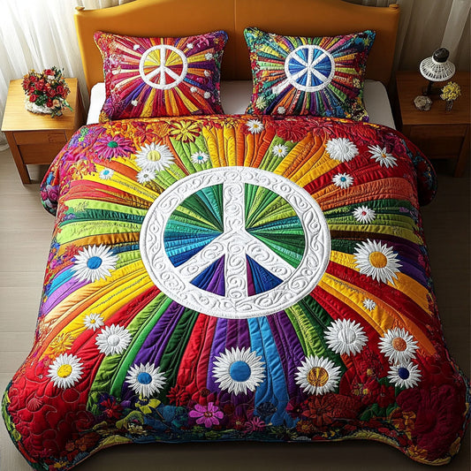 Garden Tranquility 3-Piece Quilted Bedding Set NCU0NT5759
