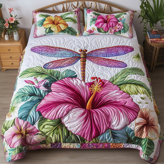 Garden Whimsy 3-Piece Quilted Bedding Set NCU0VL1929