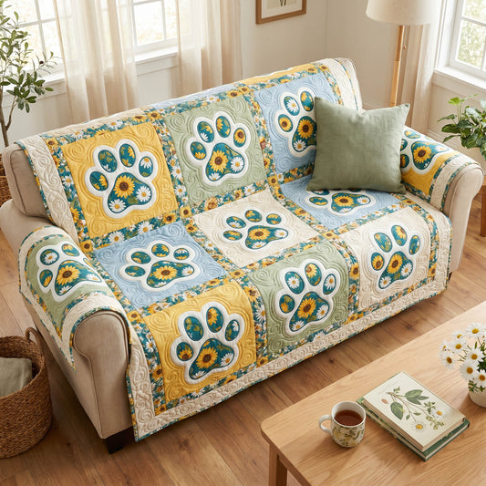 Garden Whiskers Quilted Sofa Cover NCU0TD2809