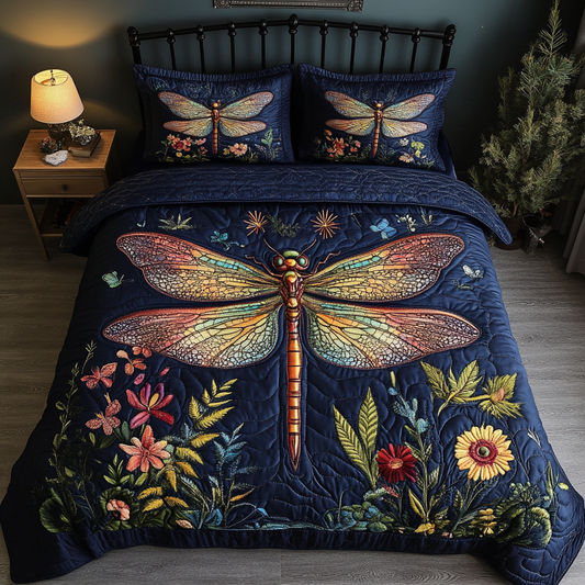 Garden Wings 3-Piece Quilted Bedding Set NCU0VH4415