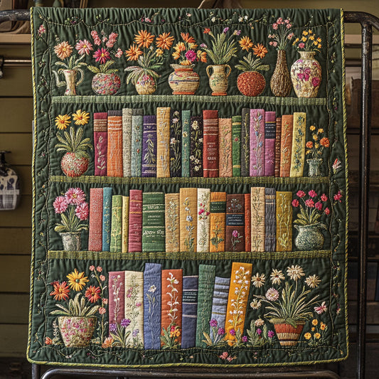 Garden of Books Quilted Blanket NCU0PT5954