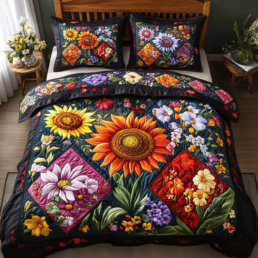 Garden of Grace 3-Piece Quilted Bedding Set NCU0DK6061