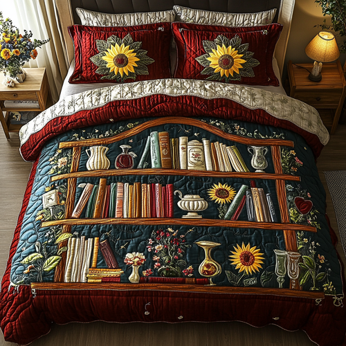 Garden of Knowledge 3-Piece Quilted Bedding Set NCU0DK2437